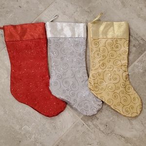 Red, gold & silver stockings